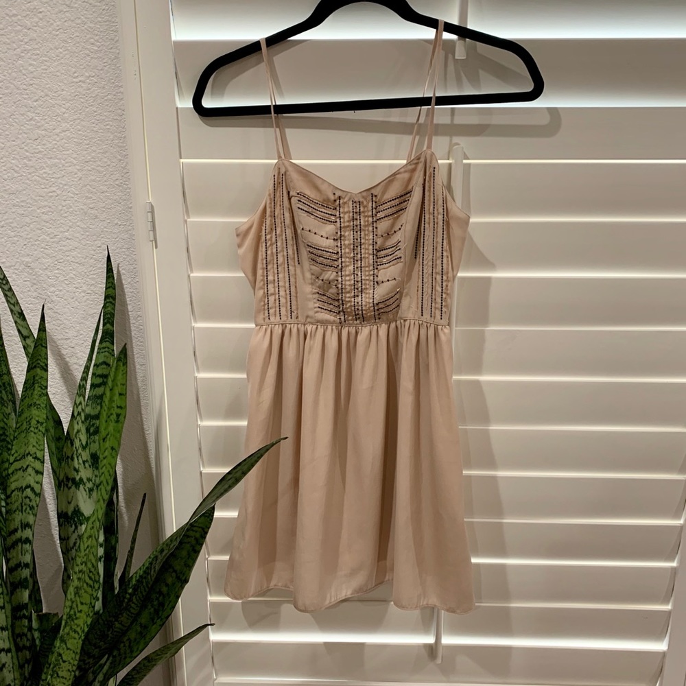 Blush dress with jeweled details ✨